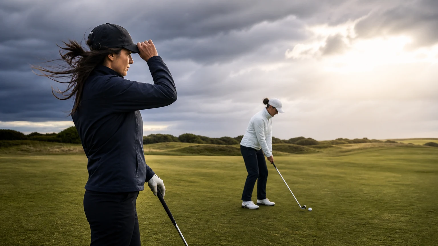 Photo éditoriale — Préparer une sortie golf par météo variable : équipement, stratégie et checklist