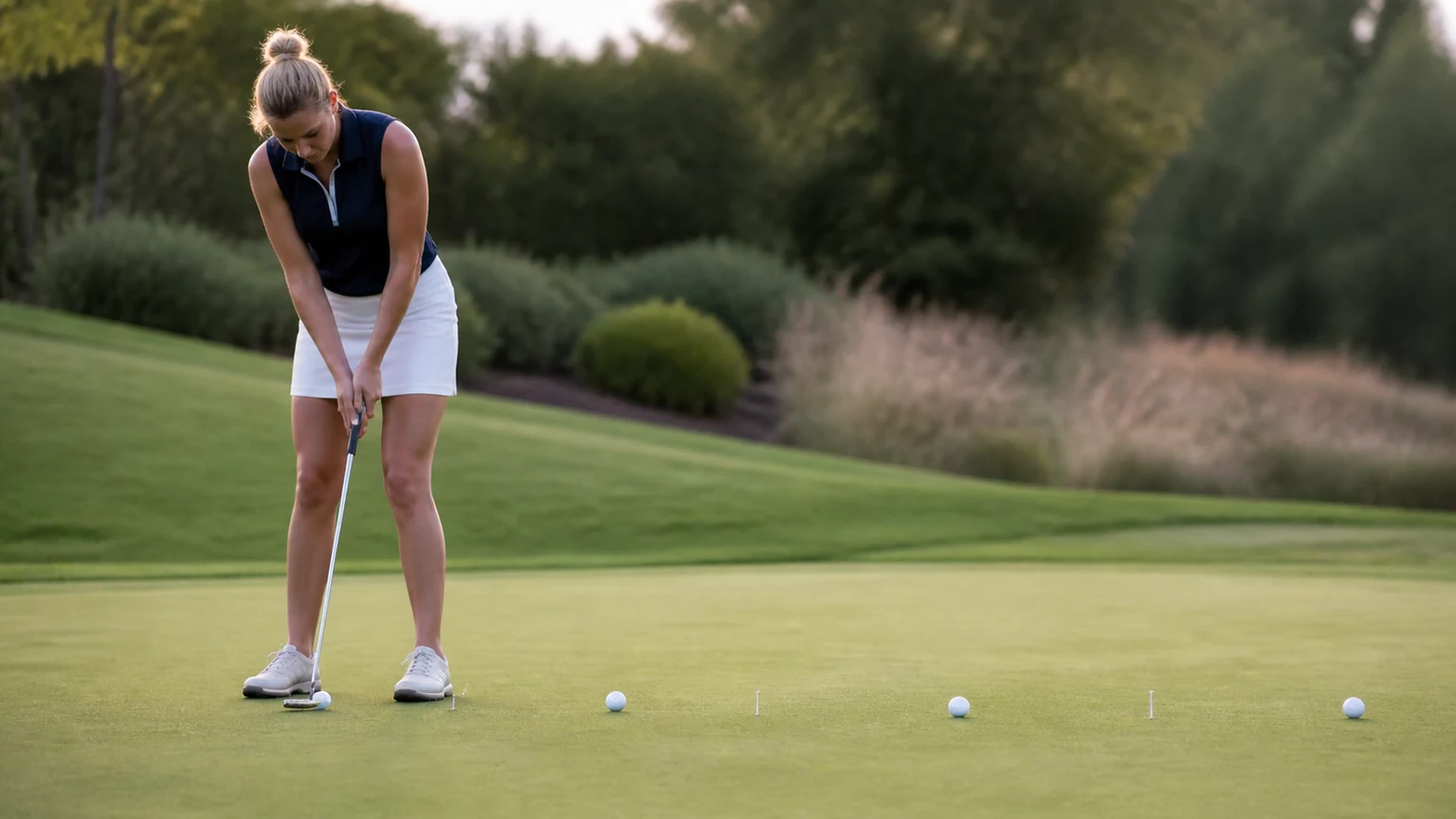 Photo éditoriale — Travailler le putting avec des exercices simples pour plus de régularité