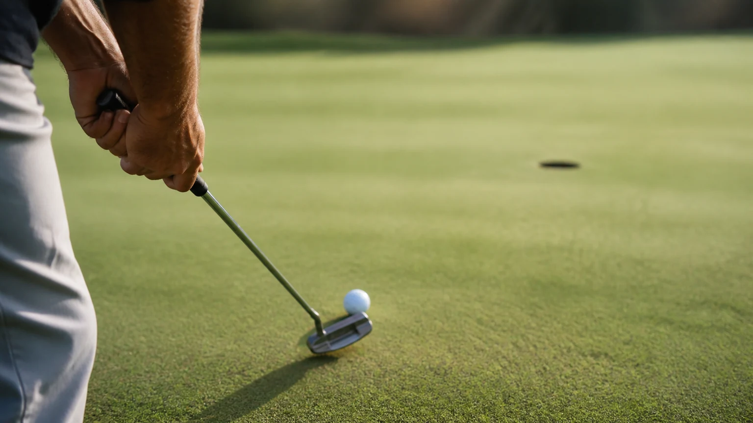 Photo éditoriale — Travailler le putting avec des exercices simples pour plus de régularité